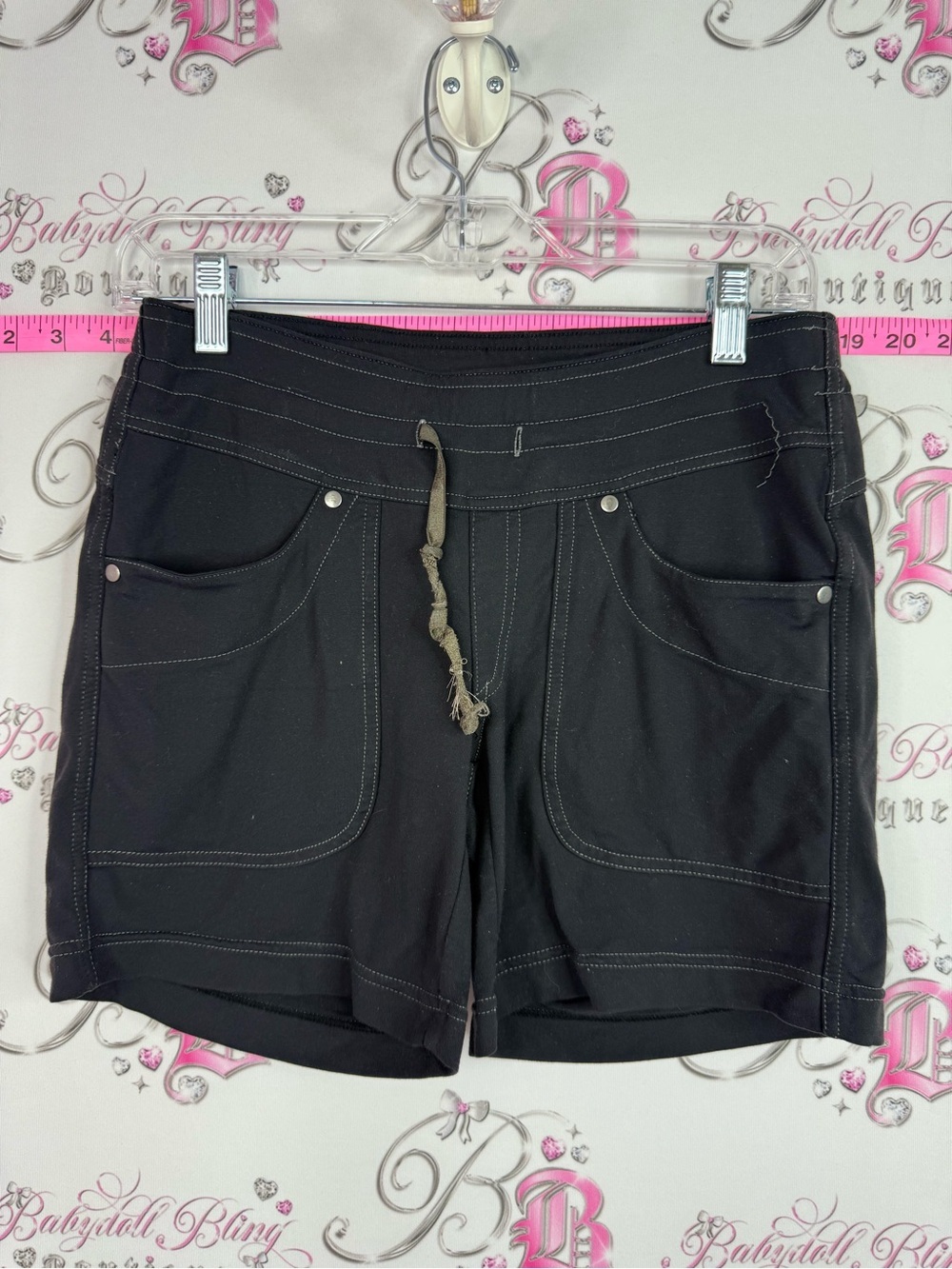 Kuhl shorts stretchy Black Utility Drawstring Cargo Shorts